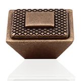 Badem10 Button Çekmece Mutfak Dolap Kapak Antik Bakır Metal 16 mm Kulp