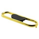 Badem10 Büyük Trend Düğme Çekmece Dolap Kapak Plastik Mat Siyah Gold 32 mm Kulp