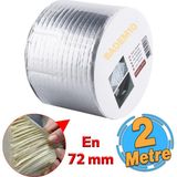Badem10 Çamur Bant Gri Çatı İzolasyon Ses Su Yalıtım Tamir Sakız Bandı 72 mm x 2 Metre Güçlü Yapışma