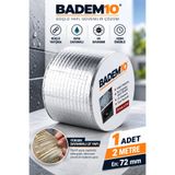 Badem10 Çatı İzolasyon (72 mm X 2 MT) Su Sızdırmazlık Geçirmez Yalıtım Çamur Boru Sakız Tamir Bant Bandı