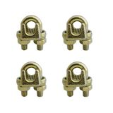 Badem10 Çelik Halat Sıkma Sabitleme Klemensi 12 mm Iskota Ipi Sıkma Bağlama Somunlu A Tipi Kelemens 4 Adet