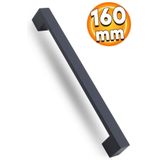 Badem10 Cemre 160 mm Antrasit Metal Çekmece Mutfak Dolap Kapak Kulpu
