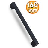 Badem10 Cemre 160 mm Mat Siyah Metal Çekmece Mutfak Dolap Kapak Kulpu
