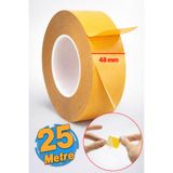 Badem10 Çift Taraflı Filmik Film Şeffaf Bant Şerit Montaj Bandı 48 mm x 25 Metre Çok Amaçlı Güçlü 1 Adet