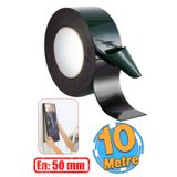 Badem10 Çift Taraflı Köpük Sünger Bant Eva Montaj Bandı Siyah 50 mm x 10 Metre Etil Vinil Asetat 1 Adet