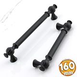 Badem10 Çınar 160 Mm Siyah Metal Kulp Mutfak Mobilya Çekmece Dolap Dolabı Kapak Kulpları Kulbu Kulpu 160 Mm