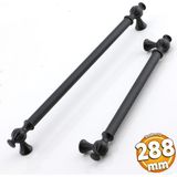 Badem10 Çınar 288 Mm Siyah Mobilya Mutfak Metal Dolabı Kulp Çekmece Dolap Kapak Kulpu Kulpları Kulbu 288 Mm