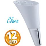 Badem10 Clara Beyaz Renk 12 cm Plastik Mobilya Kanepe Sehpa Tv Ünitesi Baza Koltuk Ayağı