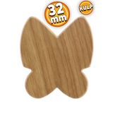 Badem10 Çocuk Bebek Genç Odası Çekmece Dolap Kapak Plastik Açık Ceviz 32 mm Kelebek Kulp