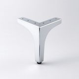 Badem10 Dekor 12 cm Krom Gümüş Metal Mobilya Ayağı Dayanıklı Modern Tasarım Koltuk Sehpa Masa Tv Ünitesi
