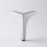Badem10 Dekor 17 cm Krom Gümüş Metal Mobilya Ayağı Dayanıklı Modern Tasarım Koltuk Sehpa Masa Tv Ünitesi