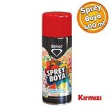 Badem10 Dekor Akrilik Efektli Metal Ahaşap Karton Cam Taş Plastik PVC Yüzeyler Sprey Boya Kırmızı 400 ML