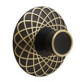 Badem10 Dinar 32 mm Siyah Gold Metal Çekmece Dolap Kapak Kulbu