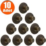 Badem10 Dinar Antik Sarı Metal 10 Adet Çekmece Dolap Kapak Kulbu
