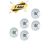Badem10 Dinar Krom Metal 5 Adet Çekmece Dolap Kapak Kulbu