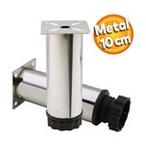 Badem10 Dolap Ayarlanabilir Mobilya Kanepe Baza Koltuk Metal Destek Yükseltici Ayağı Ayakları Krom 10 Cm