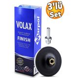 Badem10 Don Yağı Polisaj Parlatma Metal Mavi Cila 1 Kg + Polisaj Keçesi 115 Mm + Matkap Aparatı M14