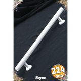Badem10 Doruk (PREMİUM) Beyaz Metal 224 Mm - 22.4 Cm Mobilya Mutfak Çekmece Dolap Kulpları Kulbu Kulpu