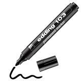 Badem10 Edding 103 Metal Plastik Cam 10 Adet Kalıcı İşaretleyici Marker Siyah Kalem