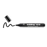 Badem10 Edding 103 Metal Plastik Cam 20 Adet Kalıcı İşaretleyici Marker Siyah Kalem