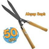 Badem10 Eğri Çim Budama Makası Çalı Çimen Biçme Kesme Makas 50 cm Keskin Metal Bıçkı 1 Adet