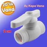 Badem10 Ekonomik Vana Plastik 20'lik Küresel PPRC Pvc Vanası Dişsiz Aç Kapa Boru Kaynak Makine Bağlantı