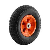 Badem10 El Arabası Yük Taşıma Tekeri Siboplu Bilyeli Rulmanlı Şişme Havalı 350X70 mm Plastik Jant Tekerlek
