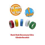 Badem10 Elektrikçi Bandı 1 ADET Siyah Kırmızı Beyaz İzole Elektirik Bant Bandı Pvc Geniş 19 mm 10 YDS