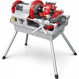Badem10 Elektrikli 220 Volt Diş Açma Pafta Makinesi 1000 W Tezgah Tipli 2" Taraklı Bıçaklı Boru Paftası - Kırmızı