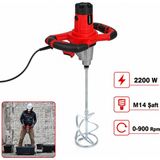 Badem10 Elektrikli Boya Harç Karıştırıcı 2200 W Çift Kulp Ergonomik Mikser Ucu Güçlü Karıştırma Makinesi - Kırmızı