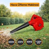 Badem10 Elektrikli Hava Üfleme Makinası 650 W Güçlü Motorlu Toz Yaprak Temizleme Kompakt Ergonomik Tasarım