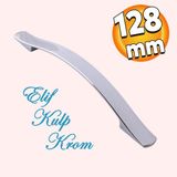 Badem10 Elif Ayder Mobilya Mutfak Dolabı Çekmece Dolap Kapak Kulpu Düz Metal Kulp Kulbu Kulpu 128 mm Krom