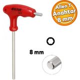 Badem10 Eltos Allen Alyan 2 Uçlu T Tipi Anahtar altıgen Köşeli Somun Vida Sıkma Sökme 8 mm ETA008