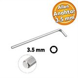 Badem10 Eltos Allen Alyan Anahtar 3.5 mm Altıgen Vida Somun Sıkma Sökme ECA0035