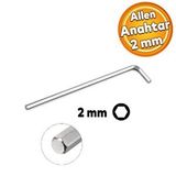 Badem10 Eltos Allen Anahtar 2 mm Altıgen Vida Somun Sıkma ECA002