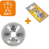 Badem10 Emka Daire Testere Bıçağı Ahşap Kesme Testeresi 115 mm 40 Diş + Matkap Aparatı - 115mm