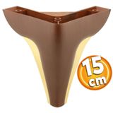 Badem10 Endülüs Kahverengi Renk 15 cm Mobilya Kanepe Sehpa TV Ünitesi Baza Koltuk Ayağı
