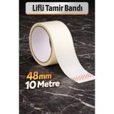 Badem10 Enine Boyuna Lifli Tamir Bandı 48mm x 10mt Şeffaf Ultra Güçlü Yapışkan Onarım ve İzolasyon Bandı