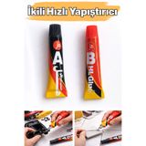 Badem10 Epoksi Güçlü İkiz Yapıştırıcı Cam Plastik Ahşap İçin Hızlı Kuruyan Endüstriyel Süper Yapıştırıcı