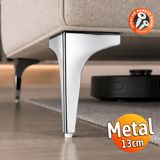 Badem10 Erk Eren 13 cm Krom Gümüş Metal Mobilya Köşe Ayağı Dayanıklı Modern Tasarım Koltuk Sehpa Mobilya - 1 adet