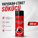 Badem10 Etiket Yapışkan Barkod Zift Sökücü Temizleme Spreyi Sticker Çıkarıcı Güçlü Formül 500 ml - Kırmızı - 1 Adet