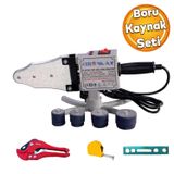 Badem10 Euromax Metre Terazi Plastik Boru Kaynak Kesme Aleti Makinesi 1500 W Endüstriyel Makina Pafta Seti