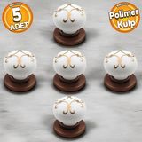 Badem10 Eymen Polimer Düğme Kulp Yıldız Antik Bakır Mobilya Mutfak Çekmece Dolap Kulbu 5 Adet