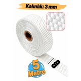 Badem10 Fiberglas Lifli (5 metre) En: 2 cm Kalınlık: 3 mm Isı Yalıtım Yanmaz Bant Cam Elyaf Ekzoz Sargı Bezi