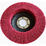 Badem10 Flap Skoç Disk 115 mm Zımpara Taşı Ahşap Metal Pas Temizleme Taşlama Diski Spiral Uyumlu - Kırmızı