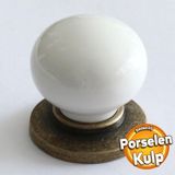 Badem10 Gerçek Porselen Kulp Düğme Mobilya Mutfak Dolabı Çekmece Dolap Kulpları Kapak Kulpu Kulbu Antik Sarı