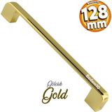 Badem10 Gölcük Oval (128 mm - 12.8 cm) Metal Gold Mobilya Mutfak Çekmece Dolabı Dolap Kapak Kulbu Kulpları