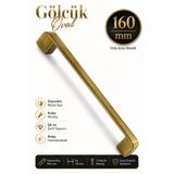 Badem10 Gölcük Oval Metal Eskitme Antik Sarı 160 Mm Mobilya Mutfak Çekmece Dolap Dolabı Kulpu Kulbu Kulpları