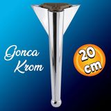 Badem10 Gonca Lüks Mobilya Kanepe Sehpa Tv Ünitesi Koltuk Ayağı 20 Cm Krom Baza Ayakları