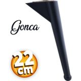 Badem10 Gonca Lüks Mobilya Kanepe Sehpa TV Ünitesi Koltuk Ayağı 22 cm Siyah Baza Ayak